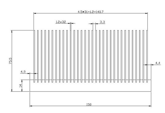 22KW VFD Electronic Heat Sink Serbaguna Praktis Warna Silver