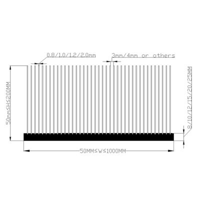 Silver Antirust Air Cooled Aluminium Heat Sink Serbaguna