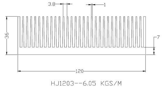 AL6063 T5 Air Radiator Heat Sink Anticorrosive Black Anodizing