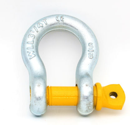 Alloy Steel Forged Screw Pin Bow Shackle, Belenggu Pengangkat Tugas Berat Galvanis